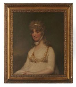 Half Length Portrait Of Lady Boydell, Lady Mayoress Of London 1790 Oil On Canvas by Lemuel-Francis Abbott