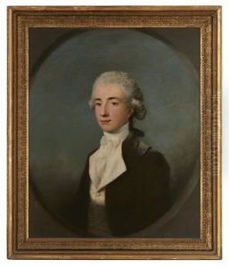 Half Length Portrait Of William Wyndham Later 1st Lord Grenville Feigned Oval, Oil On Canvas Half Length Portrait Of William Wyndham Later 1st Lord Grenville Feigned Oval, Oil On Canvas