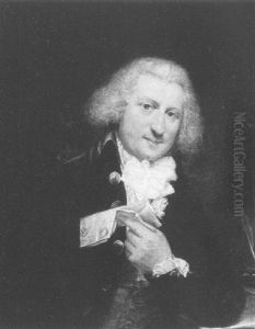 Portrait Of William Waddington, Wearing A Green Coat And White Cravat, Holding A Letter, His Arm Resting On A Desk