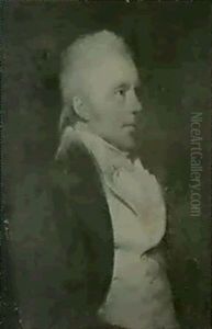 Portrait Of A Gentleman, Said To Be Henry Ditmas, Bust Length, Wearing A Green Coat And White Stock by Lemuel-Francis Abbott