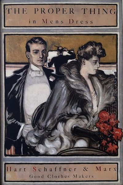 Fashionable Couple Arriving At The Symphony (illus. For In Issue Of Hart, Schaffner & Marx) - view 1