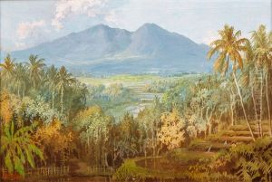 Tjerimai Bij Cheribon / Sawahs Near Mount Ciremai, Ciribon