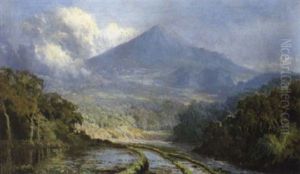 Vulkanlandscaft Auf Jawa