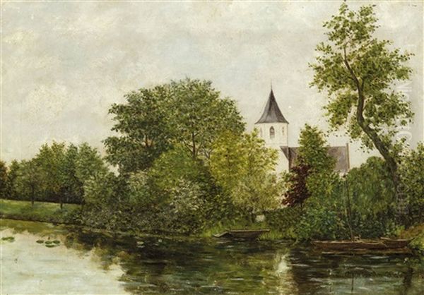 The River Lys Near The Church Of Afsnee (1883) - view 1