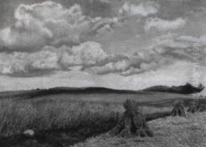 A Landscape With A Cornfield by Albijn van der Abeele