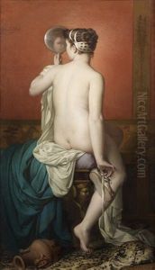 Jeune Femme De Dos Apres Sa Toilette
