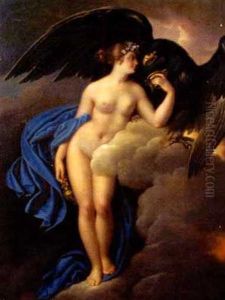 Die Gottin Hebe Mit Dem Adler Des Zeus by Josef Abel