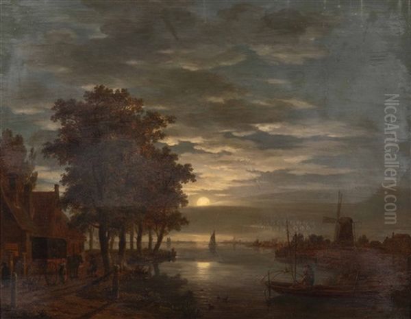 Veduta Di Fiume Al Chiaro Di Luna - view 1