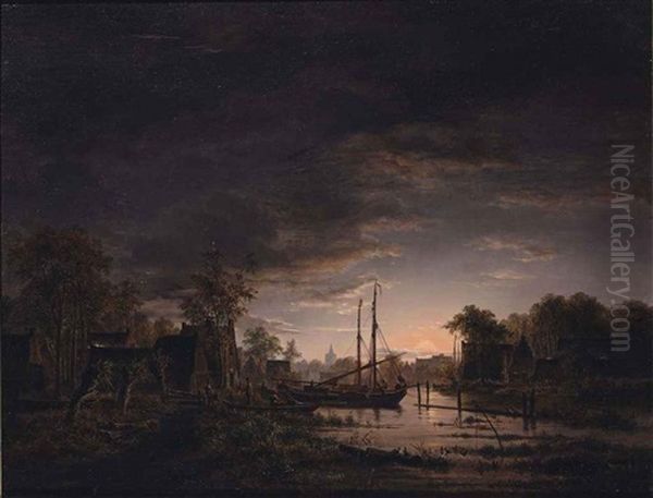 A Moonlit River Landscape (said To Be Abcoude) - view 1