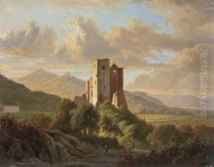 Landschaft Mit Burgruine by Jacobus Theodorus Abels