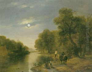 Figures By A Moonlit River Figures By A Moonlit River
