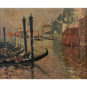 Vue De Venise : Devant La Salute by Louis Abel-Truchet
