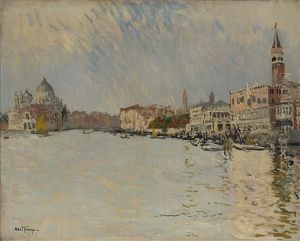 Veduta Di Canal Grande Con La Punta Della Dogana E Piazza San Marco by Louis Abel-Truchet
