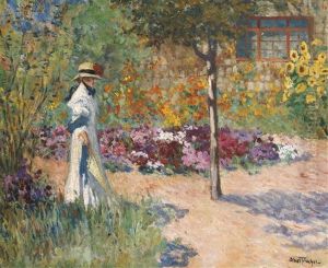 Elegante Au Jardin by Louis Abel-Truchet