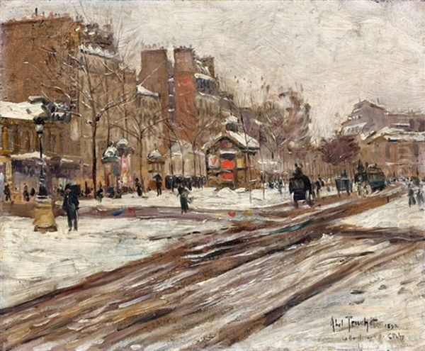 Boulevard De Clichy Sous La Neige - view 1