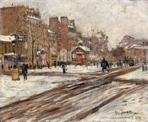 Boulevard De Clichy Sous La Neige by Louis Abel-Truchet