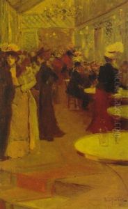 At The Cafe - Paris by Louis Abel-Truchet