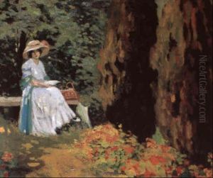 Le Petit Banc De Pierre Au Fond Du Parc