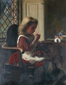 Making Clothes For Dolly by John Brown Abercromby