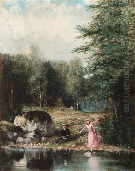 Landscape With Angling Couple - view 1