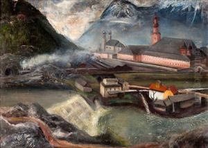 Landskap, Innsbruck (sketch; Verso) by Martin Aberg