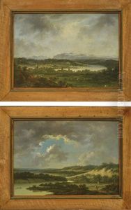 Blick Auf Zurich Flusslandschaft by Johann Ludwig Aberli