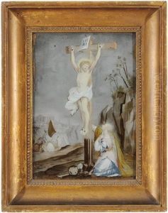 Vor Gewolktem Himmel Christus Am Kreuz by Anna Barbara Abesch