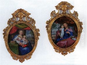 Madonna Mit Dem Jesuskind (+ St. Joseph Mit Dem Jesuskind; 2 Works) by Anna Barbara Abesch