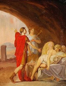 Bistaet Af Klio Vaekker Arveprins Frederik Den Sovende Fama by Nicolaj-Abraham Abilgaard