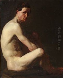 Study Of A Nude Male by Nicolaj-Abraham Abilgaard