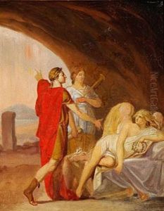 Bistaet Af Klio Vaekker Arveprins Frederik Den Sovende Fama (with The Help Of Clio The Heir Presumptive Frederik Awakens The Sleeping Fama) by Nicolaj-Abraham Abilgaard