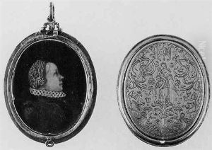 A Noblewoman (madelena Calendrini?) In Black Dress With High White Ruff