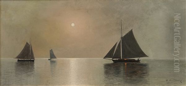 Moonlit Seascape - view 1