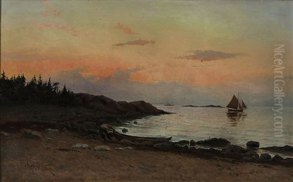 Shore View In Sunset - view 1