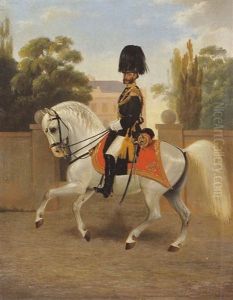 Reiterportrat Eines Eskadronkommandanten Der Leibgarde-reitereskadron by Bronislaw von Abramowicz