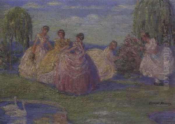 Elegant Ladies In A Garden - view 1