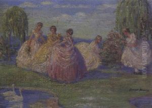 Elegant Ladies In A Garden Elegant Ladies In A Garden