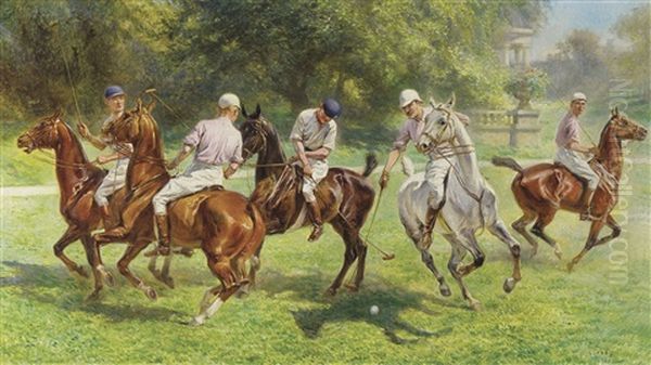 Les Joueurs De Polo Dans Le Parc - view 1