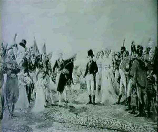 La Reception De Napoleon Bonaparte Et Josephine Par Les Echevins Et Bourgmestres De La Ville D'anvers Le 18... - view 1