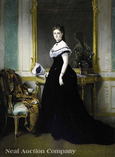 Portrait Of A Lady At A Mirror - view 1