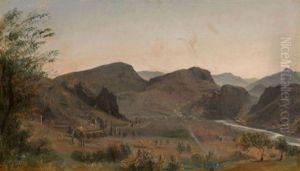 Vue De La Vallee Du Drac Prise Pres De Saint Egreve by Jean Alexis Achard