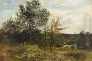 Landschaft Mit Wanderer by Jean Alexis Achard
