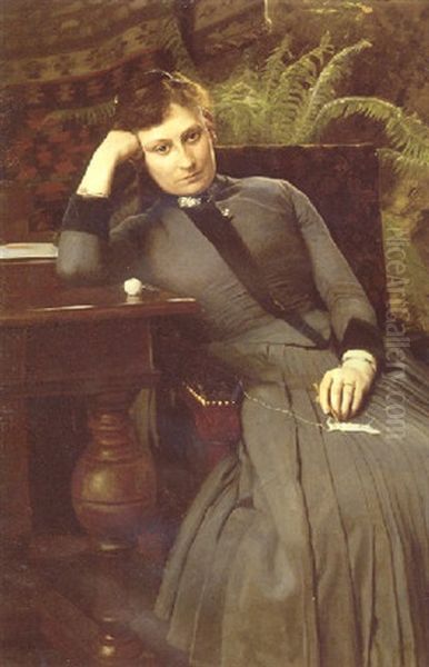 Portraet Af Kunstnerens Hustru Ane, Fodt Thiele - view 1