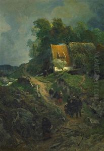 Westfalische Landschaft by Andreas Achenbach