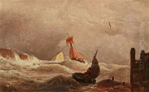 Oil Study - Stormy Seas by Andreas Achenbach