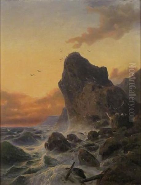 Sunset On A Rocky Coast - view 1