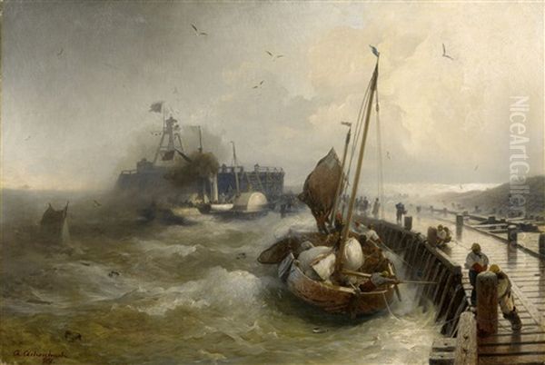 Sturm Am Hafen Von Ostende - view 1