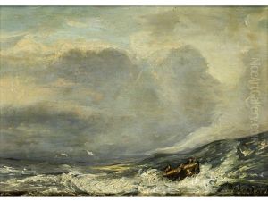 Aufgepeitschte See by Andreas Achenbach