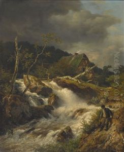 Wildbach Im Gebirge by Andreas Achenbach