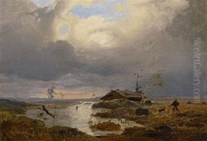 Skandinavische Landschaftsstudie by Andreas Achenbach